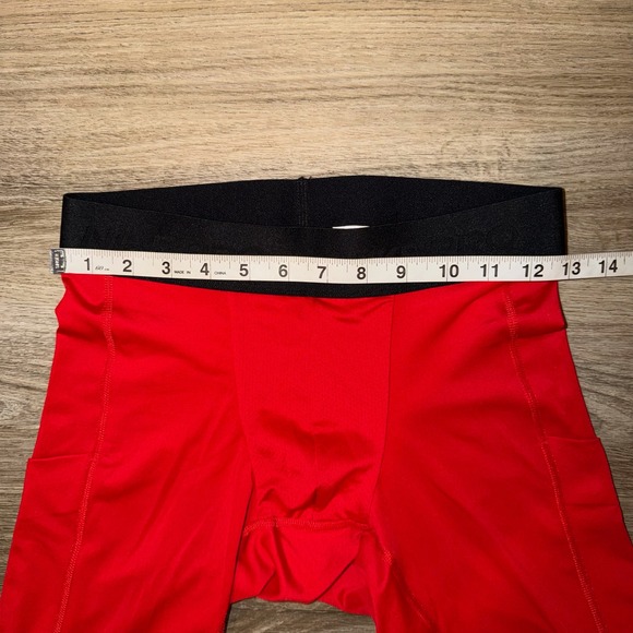 Nike Men's Pro Dri-FIT 3/4-Length Fitness Tights in University Red Small - Picture 5 of 9